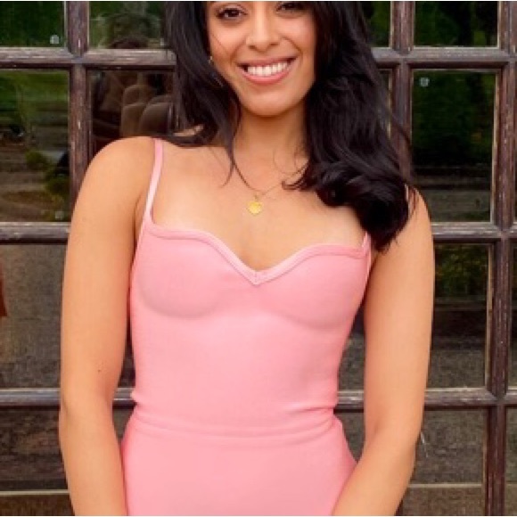 House of CB ‘Fifi’ Fairy Pink Bandage Maxi Dress - Picture 5 of 14